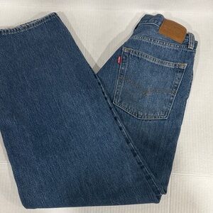 Levi's Women’s Straight Leg Dark Blue Denim Jeans Wide Leg